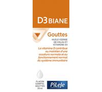 PiLeJe D3 Biane Ossature Et Système Immunitaire Gouttes Flacon 20ml