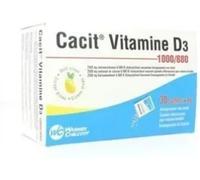 Médicaments sans ordonnance > Médicaments pour la forme et la vitalité > Médicaments à base de vitamines et de minéraux Cacit Vitamine D3 1000 mg/880 UI Granulés Effervescents x 30