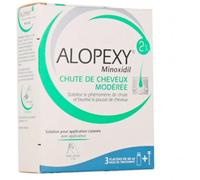 Médicaments sans ordonnance > Médicaments pour la forme et la vitalité > Médicaments contre la chute des cheveux Alopexy 2% 3 x 60 ml