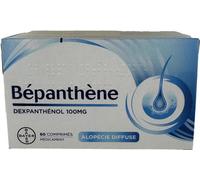 Médicaments sans ordonnance > Médicaments pour la forme et la vitalité > Médicaments contre la chute des cheveux Bépanthène 100 mg Comprimés x 60