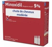 Médicaments sans ordonnance > Médicaments pour la forme et la vitalité > Médicaments contre la chute des cheveux > Minoxidil Minoxidil Biogaran Conseil 5% 3 x 60 ml