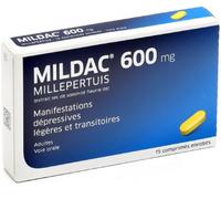 Médicaments sans ordonnance > Médicaments pour la forme et la vitalité > Médicaments contre les troubles du sommeil Mildac 600 mg x 15 - Troubles du sommeil - Pharmacie en ligne LaSante.net