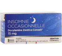 Médicaments sans ordonnance > Médicaments pour la forme et la vitalité > Médicaments contre les troubles du sommeil > Doxylamine Doxylamine Zentiva 15 mg Comprimés x 10