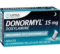 Médicaments sans ordonnance > Médicaments pour la forme et la vitalité > Médicaments contre les troubles du sommeil Donormyl 15 mg Comprimés x 10
