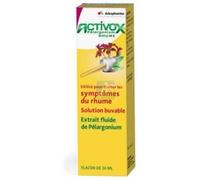 Médicaments sans ordonnance > Médicaments pour le nez et les oreilles > Médicaments contre le rhume Activox Rhume Pélargonium Gouttes 30 ml
