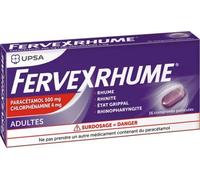 Médicaments sans ordonnance > Médicaments pour le nez et les oreilles > Médicaments contre le rhume Fervex Rhume Comprimés Pelliculés x 16