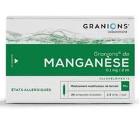 Médicaments sans ordonnance > Médicaments pour le nez et les oreilles > Médicaments contre le rhume Granions de Manganèse 0,1 mg/2 ml