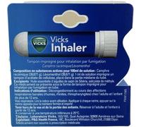 Médicaments sans ordonnance > Médicaments pour le nez et les oreilles > Médicaments contre le rhume Vicks Inhaler Tube inhalateur 1 ml
