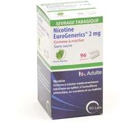Médicaments sans ordonnance > Médicaments pour le sevrage tabagique > Chewing-gum et gommes à la nicotine Nicotine EG Menthe 2 mg Sans Sucre Gommes x 96