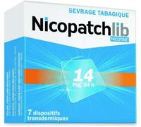 Médicaments sans ordonnance > Médicaments pour le sevrage tabagique NicopatchLib 14 mg/24 h Patchsx 7