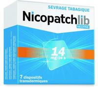 Médicaments sans ordonnance > Médicaments pour le sevrage tabagique NicopatchLib 14 mg/24 h Patchsx 7