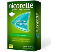 Médicaments sans ordonnance > Médicaments pour le sevrage tabagique Nicorette 4 mg Menthe Fraîche Sans Sucre x 105