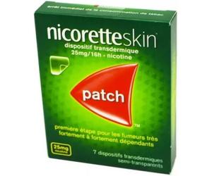 Médicaments sans ordonnance > Médicaments pour le sevrage tabagique NicoretteSkin Patch 25mg/16hx 7