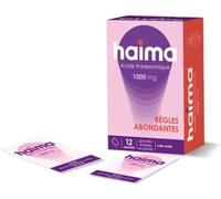 Médicaments sans ordonnance > Médicaments pour les troubles féminins > Médicaments règles douloureuses et syndrome prémenstruel Haima 1000 mg Granulés Sachets x 12