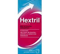 Médicaments sans ordonnance > Médicaments pour soigner les maux de bouches > Médicaments contre l'inflammation des gencives Hextril Bain de Bouche200 ml