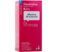 Médicaments sans ordonnance > Médicaments pour soigner les maux de bouches > Médicaments contre l'inflammation des gencives Hexétidine Biogaran 0,1% 200 ml
