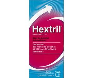 Médicaments sans ordonnance > Médicaments pour soigner les maux de bouches > Médicaments contre l'inflammation des gencives Hextril Bain de Bouche - Inflammation des gencives - Pharmacie en ligne LaSa