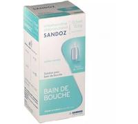 Médicaments sans ordonnance > Médicaments pour soigner les maux de bouches > Médicaments pour bains de bouche > Bains de bouche antiseptiques Sandoz Chlorhexidine/Chlorobutanol 0,5 ml / 0,5 g Bain De