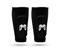 MediCaptain Mini protège-tibias de football - Mini protège-tibias intégrés pour hommes, femmes, adolescents - Petits protège-tibias - Légers, respirants, protection des jambes (noir, maxi (14 x 7,1 cm