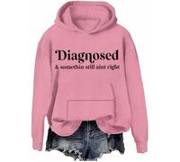 Medicated But Still Aint Right Sweatshirt sarcastique humour chemises drôle graphique santé mentale sweat à capuche, Rose., 3XL