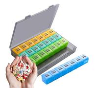 Medication Organizer - 28 Daypill Box, Medicine Container, Long Lasting Travelpill Holder | Multipurpose Dust Proofpill Planner Personal Organizer for Kids Adults Seniors Dailyvitamins Supplement