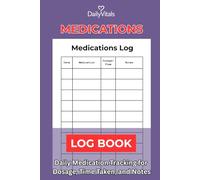 Medications Log Book: Daily Medication Tracking for Dosage, Time Taken, and Notes
