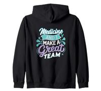 Medicine and I Make a Great Team Rétro Vintage Esthétique Sweat à Capuche