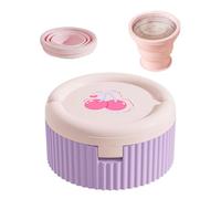 Medicine Pill Organiseur de pilules quotidiennes avec tasse d'eau pliable | Organisateur de voyage portable multifonction pour supplément