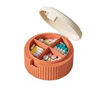 Medicine Pill Organizer, Medicine Box Container avec tasse d'eau pliable, organisateur de voyage portable multifonctionnel pour supplément, stockage d'huile de pêche