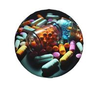 Medicine Pills - Housse de pneu de secours pour remorque de camping-car, imperméable et anti-poussière - Ajustement universel pour SUV, camion, remorque de voyage - 38,1 cm