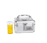 MEDICINE RX SAFE Étui de Transport pour médicaments Argenté