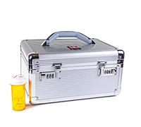 MEDICINE RX SAFE Étui de Transport pour médicaments - Grand_Argent (deuxième génération)