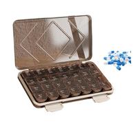 Medicine Tablet Dispenser, Portable Supplement Organizer, 9.06x5.12x1.18 In, Secure Compact, Easy Access Compartments, Travel Friendly Pharmacy Box for Friends, Family (Multicolor)