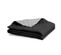 Medicline Couette double face pour lit - 100 % microfibre de polyester hypoallergénique - 200 x 220 cm - Gris/noir
