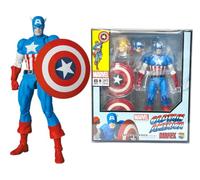 MEDICOM TOY Mafex Captain-America Figurine d'action avec étui de protection transparent robuste pour l'expédition. Importé du Japon.