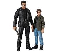 MEDICOM TOY Mafex No.280 Terminator 2 : Judgment Day T-800 (T2 Ver.) et John Connor Hauteur totale env. 160 mm / 130 mm, sans échelle, figurine peinte
