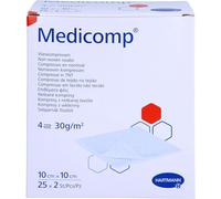 Hartmann Healthcare Compresses stériles non tissées Medicomp 10 x 10 cm 4 plis 50 unités