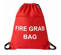 MediCounter Sac de secours avec cordon de serrage (42 x 49 cm) avec poche zippée et étiquette d'information - Résistant à l'eau - Rouge