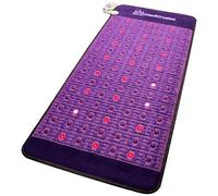 MediCrystal Tapis d'améthyste infrarouge lointain - Agates naturelles + lumières rouges photons - Fabricant enregistré par la FDA - Ion négatif - Coussin chauffant FIR (Pro 182,9 cm L x 81,3 cm l)
