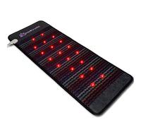 MediCrystal Tapis de pierres précieuses infrarouges - Taille moyenne 152,4 x 61 cm - 7 cristaux naturels - Coussin chauffant FIR réglable de 30 à 70 °C - Lumières NIR et MIR 3 en 1 - Aimants statiques