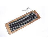 MediCrystal Tapis flexible infrarouge lointain - Grand format 180 cm (L) x 61 cm (l) - 429 pierres bombées - Bian naturel et jade vert - Tourmaline en céramique - Chauffage de 86 ° à 70 °C - Pour le