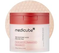 medicube Almohadillas Exfoliantes Con Ácido Succínico Rojo Y Pantenol Para Piel Propensa A La Formación De Erupciones, (70 Unidades)