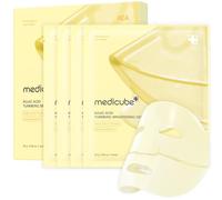 medicube Masque En Gel Doré Éclaircissant Au Curcuma À L'Acide Kojique, Masque Facial De Nuit Pour Une Peau Éclatante, Élastique, Hydratante, Raffermissante Et Hydratante, 4 Unités (Lot De 1)