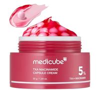 medicube TXA+Niacinamide Capsule Cream comme prochaine étape pour le soin après les taches, Ultimate Dual Radiance Moisturizant, Teinte irrégulière, texture, hydratation | Acide tranexamique