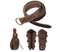Medieval Accessories, Waist Bag, 7.68x9.45x6.69 inches Size, Authentic Medieval Design Leather Vintage Belt Pouch, Cosplay Gear for Festival, Renaissance, Fair, Holiday, Themed and Event