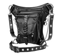 Medieval Belt Pouch, PU Leather Bag, Drop Leg Strap, Waterproof Design, Gothic Retro Style, Adjustable Fit, Interactive Perfect for Hiking, Cosplay, Men and Women Everyday Use 8.27x6.69 inches