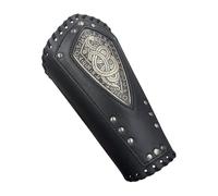 Medieval Bracers - Leather Gauntlet Wrist Guards, Cosplay Accessory, Faux Leather Arm Protector, Renaissance , LARP Battle Gear, Fantasy Costume, Halloween Party Outfit, Armwear