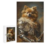 Medieval Dog Warrior Armor Puzzle 1000 Pièces Educa Jouet en Bois Cadeau Unique Décoration Intérieure Jeu Éducatif Challenge Toy Adultes Et Enfants À Partir De 14 Ans 1000 PCS