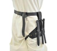 Médiéval épée étui Viking Rétro en Cuir épée Grenouille Taille Pendentif Fléchettes Poignard Porte-épée, Black, 26cm