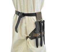 Médiéval épée étui Viking Rétro en Cuir épée Grenouille Taille Pendentif Fléchettes Poignard Porte-épée, Brown, 26cm